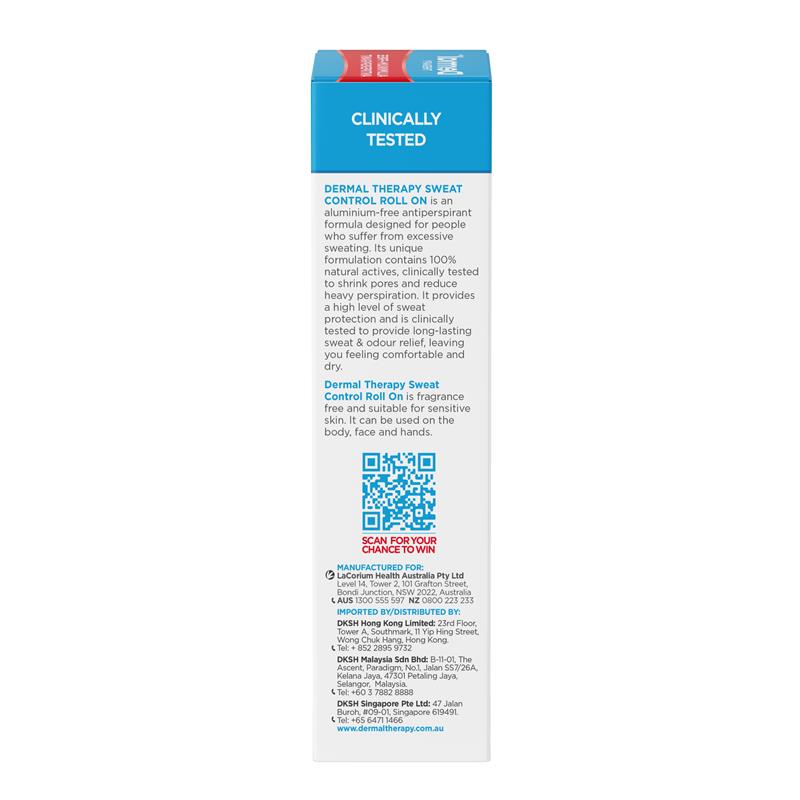 Lăn kiểm soát mồ hôi Dermal Therapy 60ml 