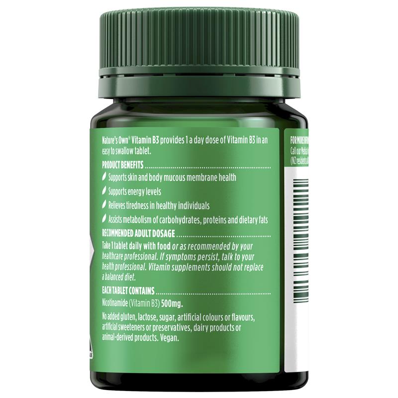 Vitamin B3 Nature's Own 500mg 60 Viên 