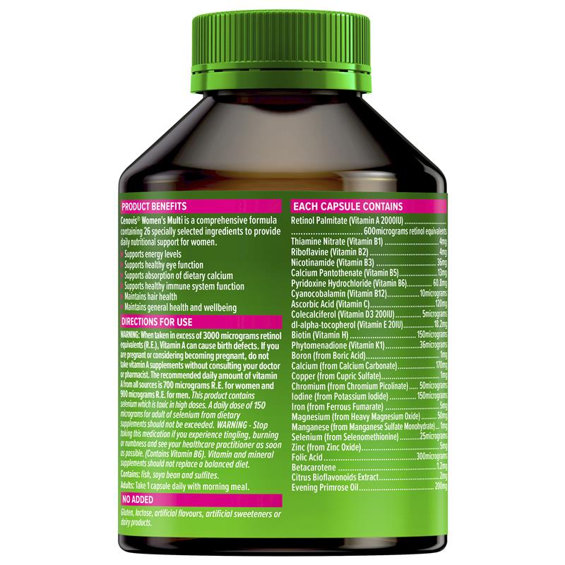 Cenovis Women's Multivitamin for Energy - Multi Vitamin 100 Capsules
