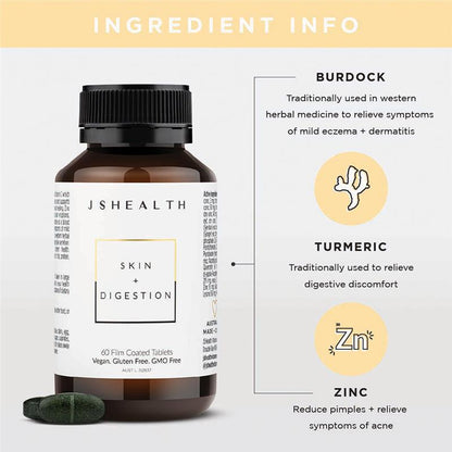 JSHEALTH 皮肤+消化配方 60 片
