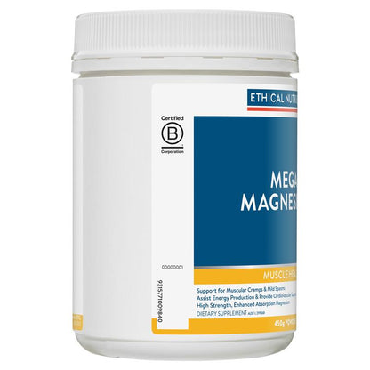 Ethical Nutrients Mega Magnesium 450g Bột Cam Quýt 