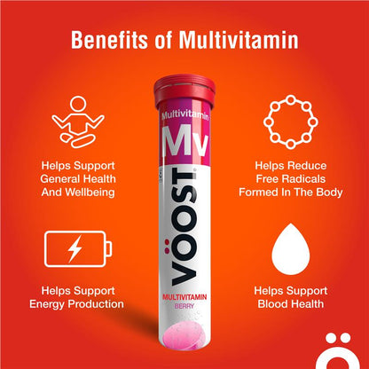 Voost Multivitamin Berry Effervescent Tablets 20 Pack