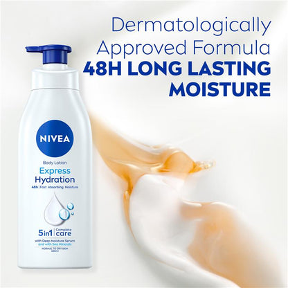 NIVEA Express Hydration Body Lotion Moisturiser 400ml