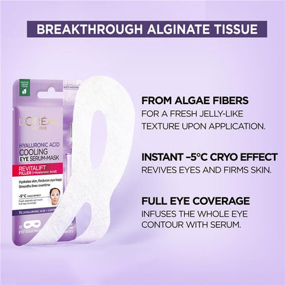 巴黎欧莱雅 Revitalift Filler 透明质酸和咖啡因眼膜