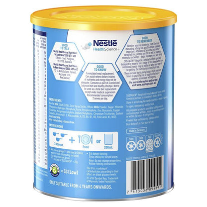 Sustagen Hospital Formula Nutritional Supplement Neutral Flavour 840g