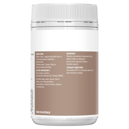 Healthy Care Vitamin D3 1000IU 250 softgel Capsules