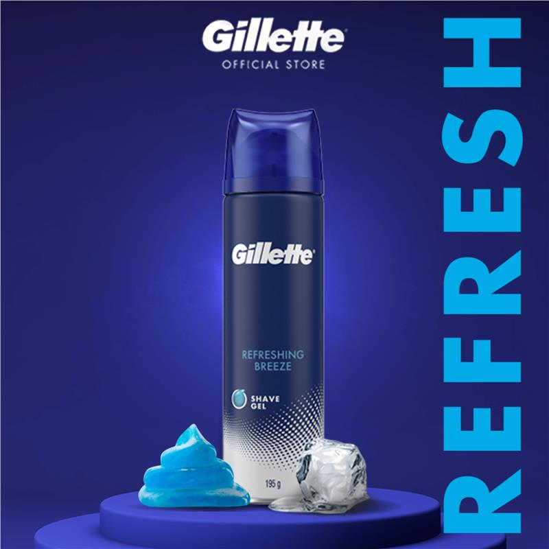 Gel cạo râu Gillette Refreshing Breeze 195g 
