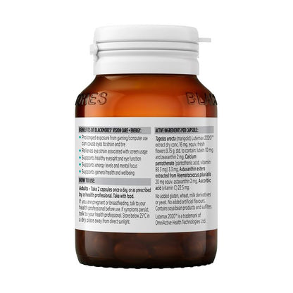 Viên uống bổ mắt Blackmores Vision Care + Energy 60 viên 