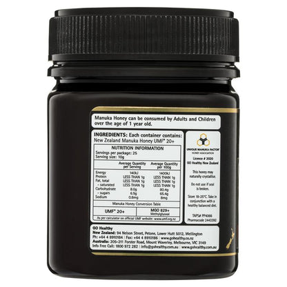 Mật ong Manuka GO Healthy UMF 20+ (MGO 820+) 250gm 