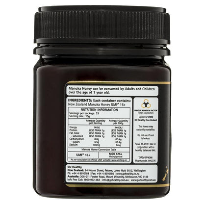 GO Healthy Manuka Honey UMF 16+ (MGO 570+) 250gm