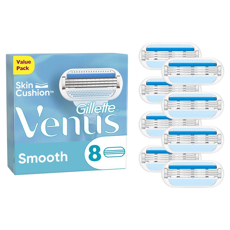 Gillette Venus Smooth Value Pack Razor Blade Refills 8 Pack