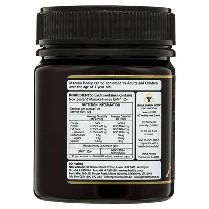 Mật ong Manuka GO Healthy UMF 12+ (MGO 350+) 250gm 