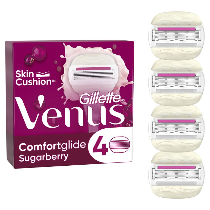 Bộ 4 lưỡi dao cạo râu Gillette Venus Comfort Glide Sugarberry 