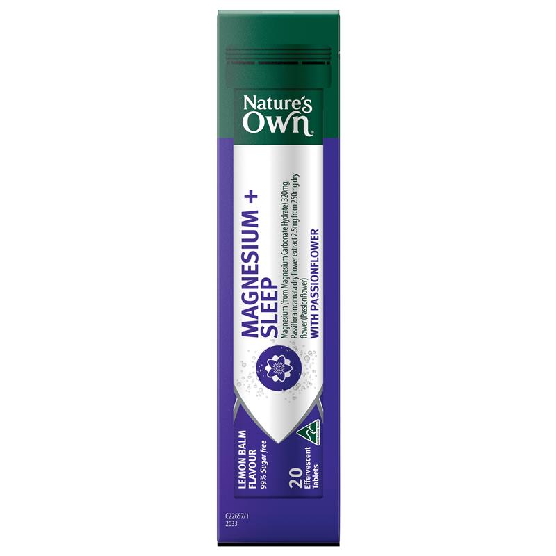 Viên sủi bổ sung Magiê + Giấc ngủ Nature's Own 60 viên 