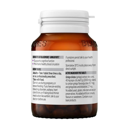 Viên uống hỗ trợ trí nhớ Blackmores Ginkgoforte 80 viên 
