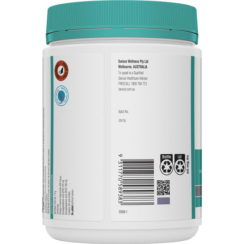 Swisse Ultiboost 无味高强度野生鱼油 1500 毫克 200 粒胶囊
