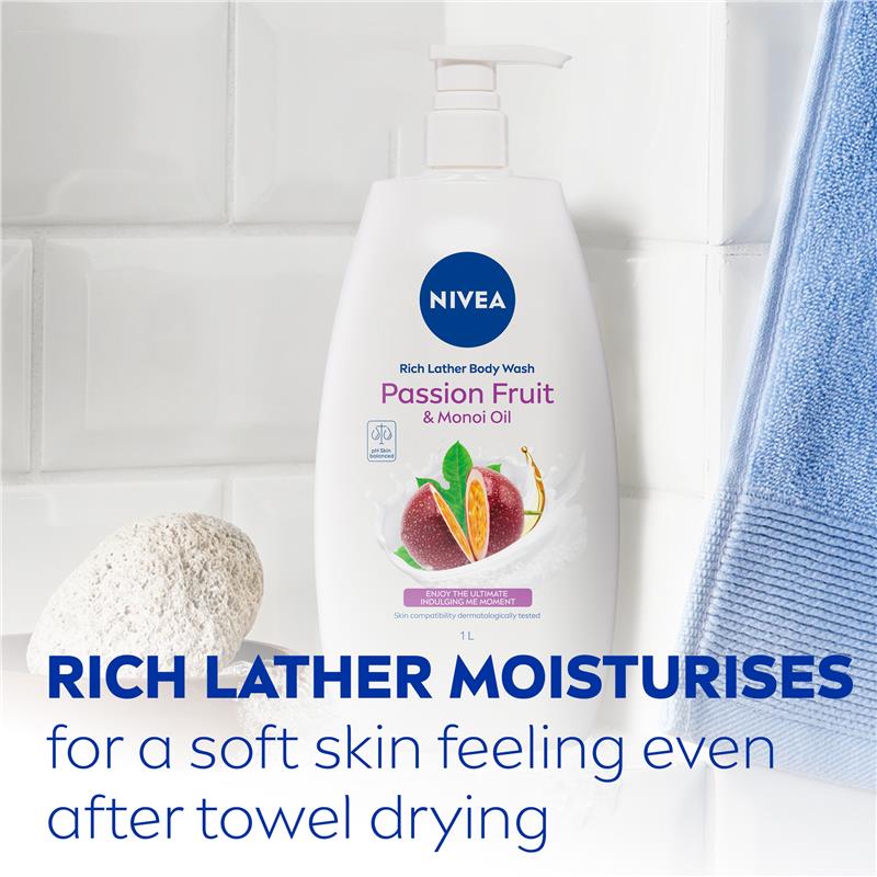 Sữa tắm NIVEA Passionfruit &amp; Monoi Oil 1L 