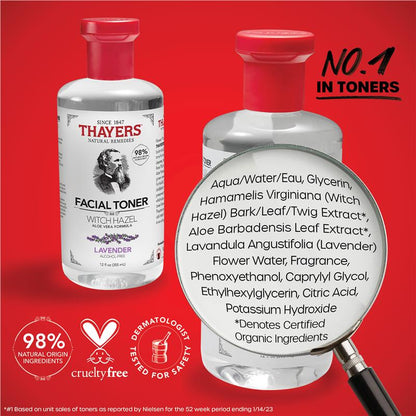 Thayers Lavender Alcohol Free Toner With Witch Hazel Aloe Vera 355ml