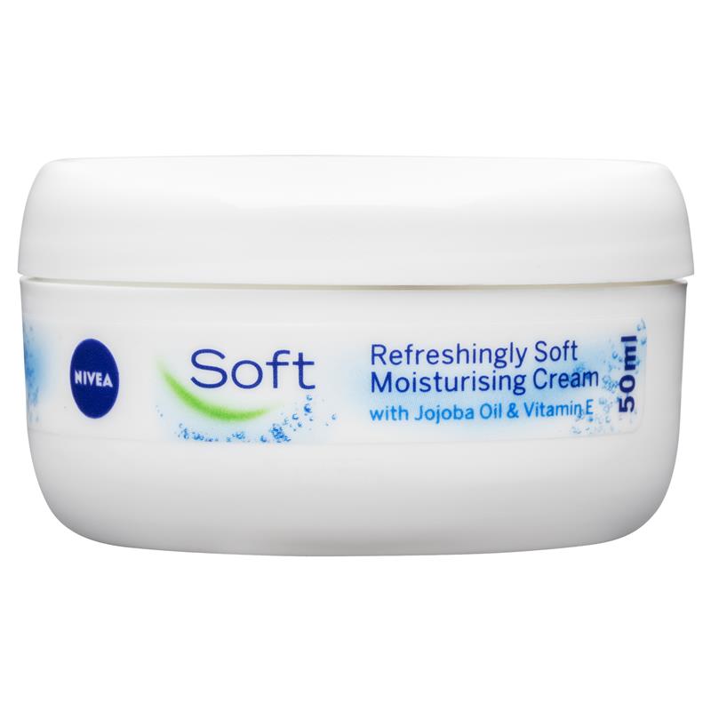 NIVEA Soft Moisturiser Cream Face Body Hands 50ml