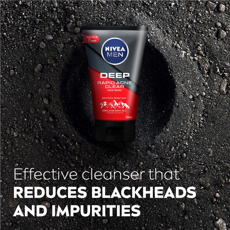 NIVEA MEN Face Wash Deep Rapid Acne Clear 150ml