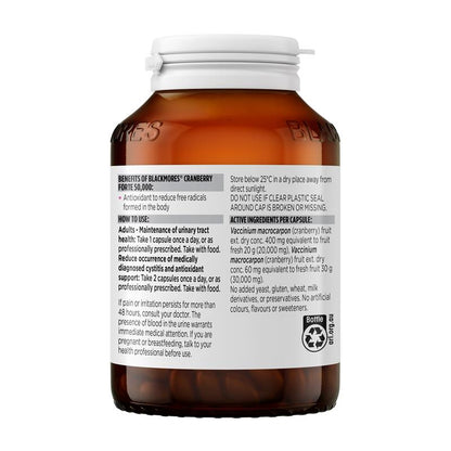 Blackmores 蔓越莓强效 50000 毫克 女性健康维生素 90 粒胶囊