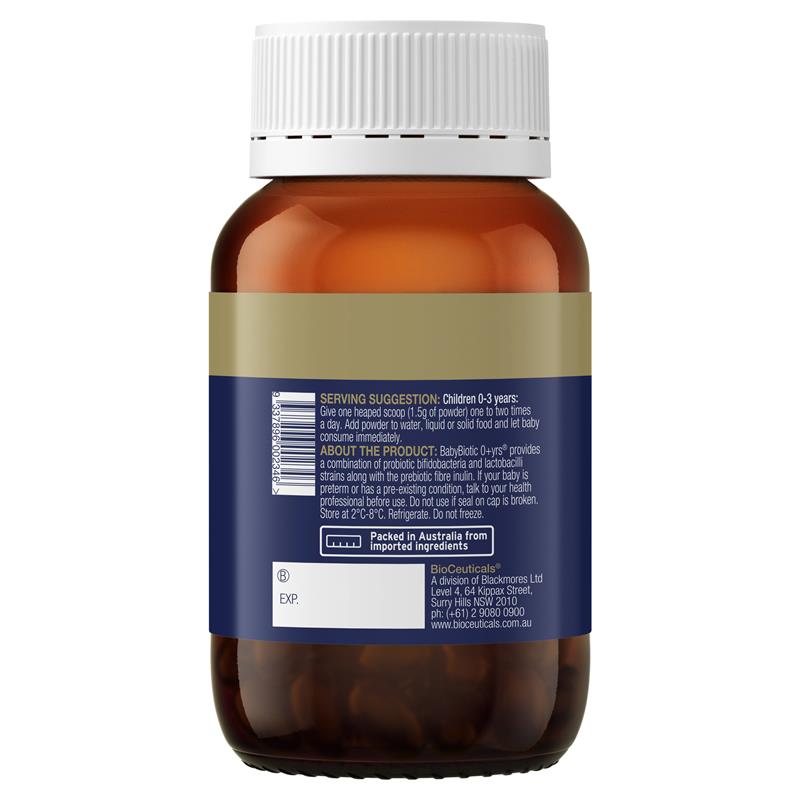 BioCeuticals BabyBiotic 0+ yrs® 60g New Formula Fridge Line