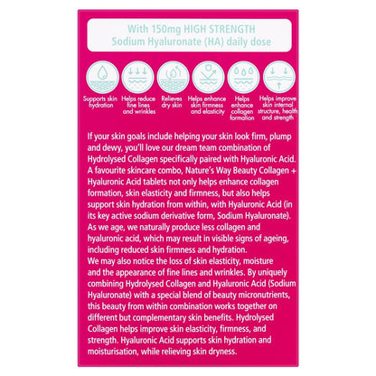 Nature's Way Beauty Collagen + Hyaluronic Acid 60 Capsules
