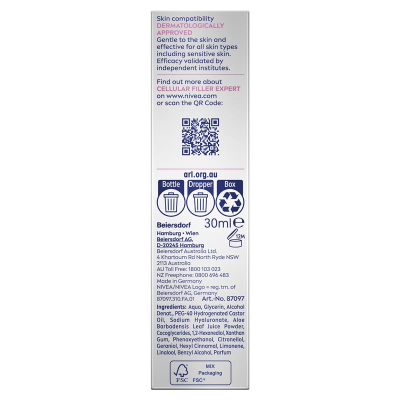 NIVEA Cellular Filler Expert Replumping Hyaluronic Serum 30Ml