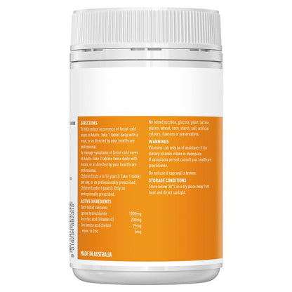 Healthy Care Super Lysine Cold Sore Relief 1000mg 100 Tablets