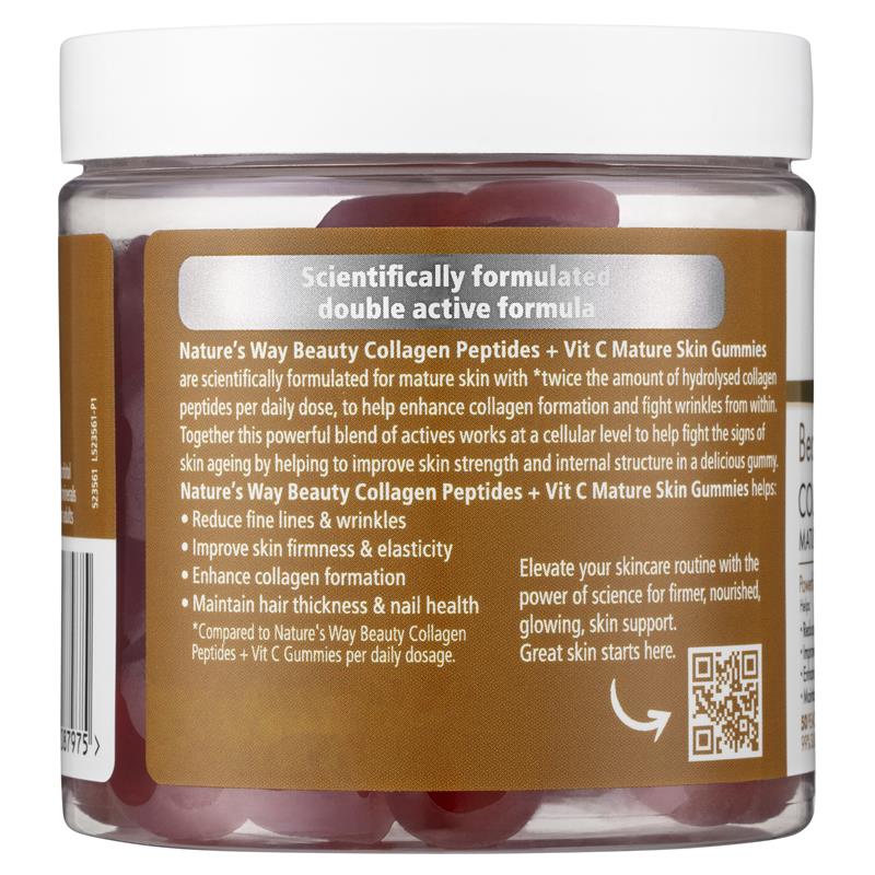 Nature's Way Beauty Collagen Peptides + Vit C Mature Skin 50 viên kẹo dẻo 