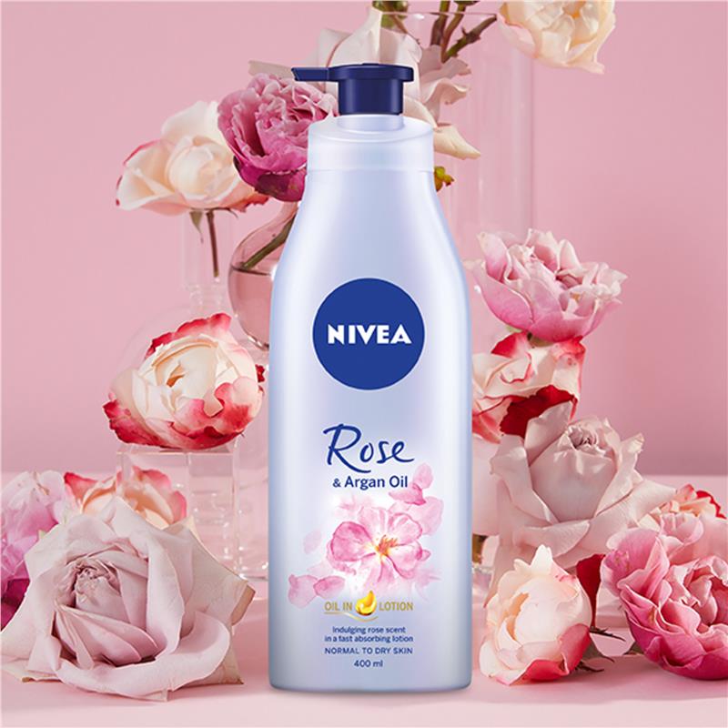 NIVEA Oil in Lotion Rose & Argan Oil Body Lotion 400ml