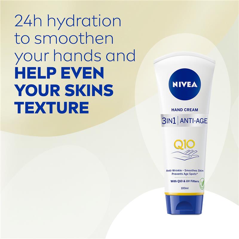 NIVEA Q10 3-in-1 Anti-age Hand Cream with UV Filters 100ml