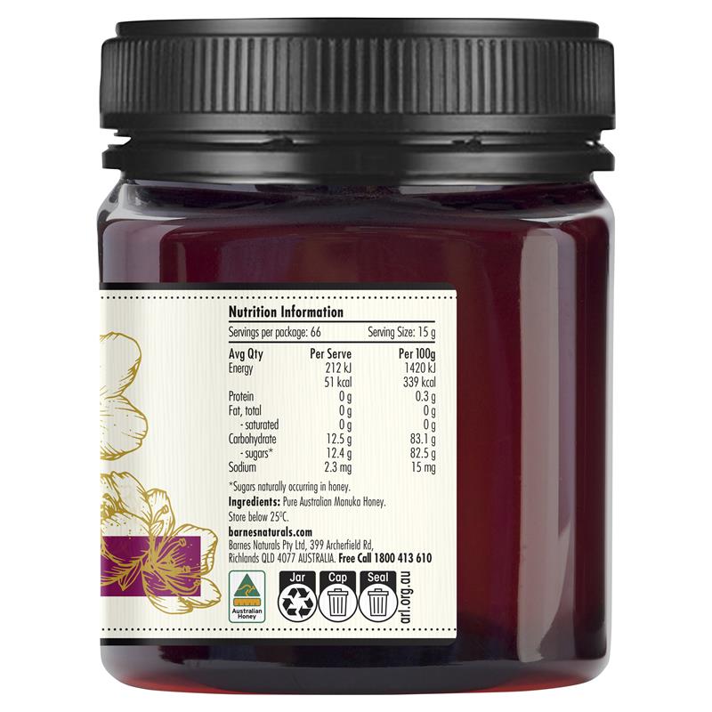 Barnes Naturals 澳大利亚麦卢卡蜂蜜 1kg MGO 400+ 
