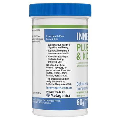 Inner Health Plus Baby &amp; Kids Probiotic dạng bột 60g 