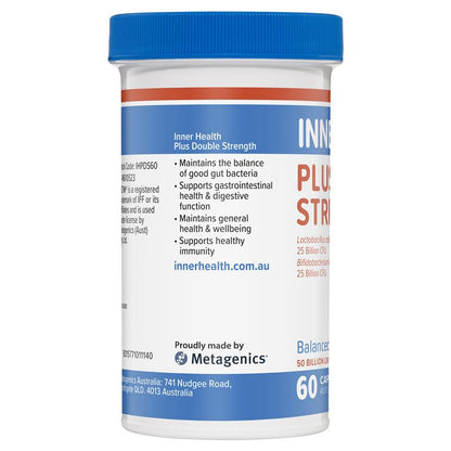 Inner Health Plus Double Strength Probiotic 60 Capsules