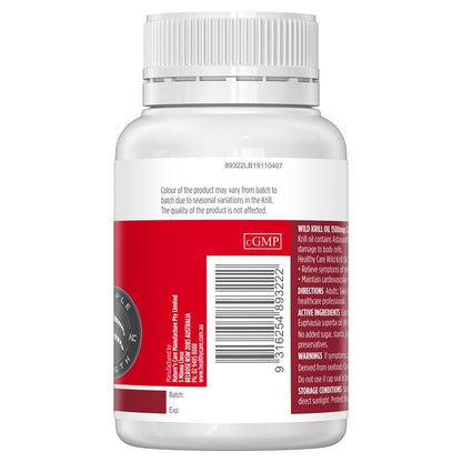 Healthy Care Wild Krill 1500mg 30 Soft Capsules