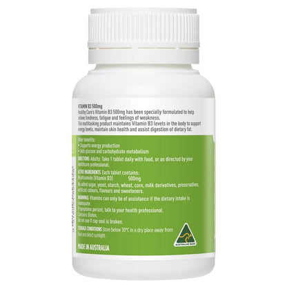 Healthy Care Vitamin B3 500mg 60 Tablets