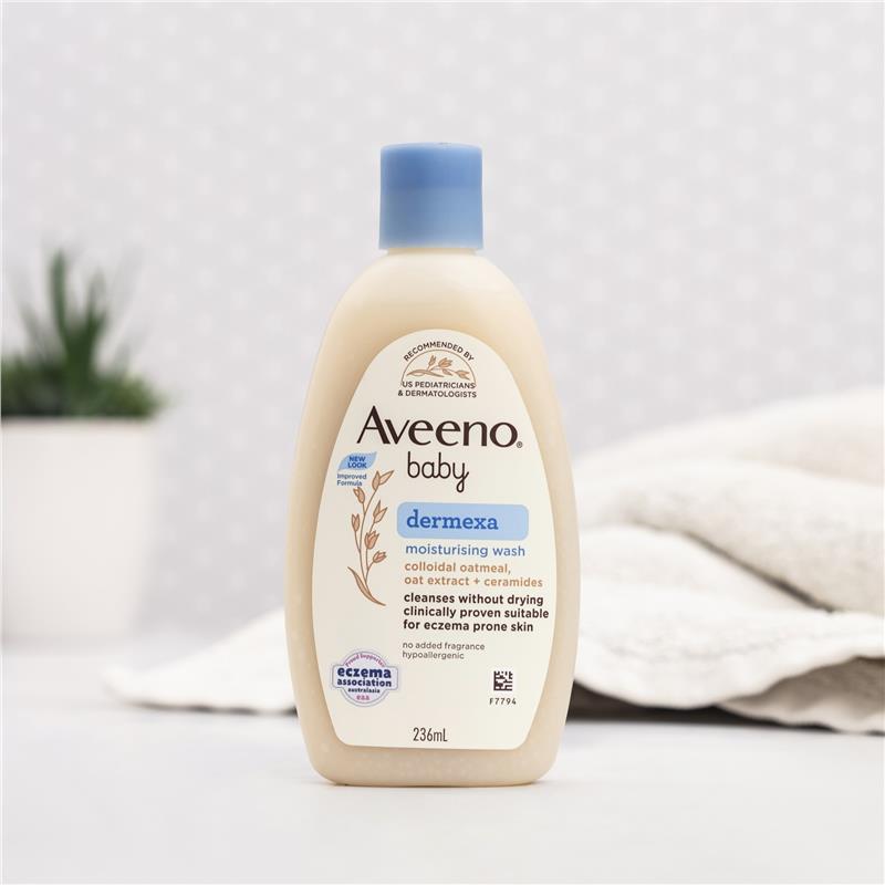 Aveeno Baby Dermexa Fragrance Free Moisturising Body Wash 236mL