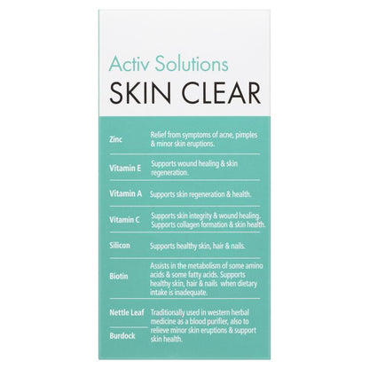Nature's Way Activ Solutions Skin Clear 60 Tablets