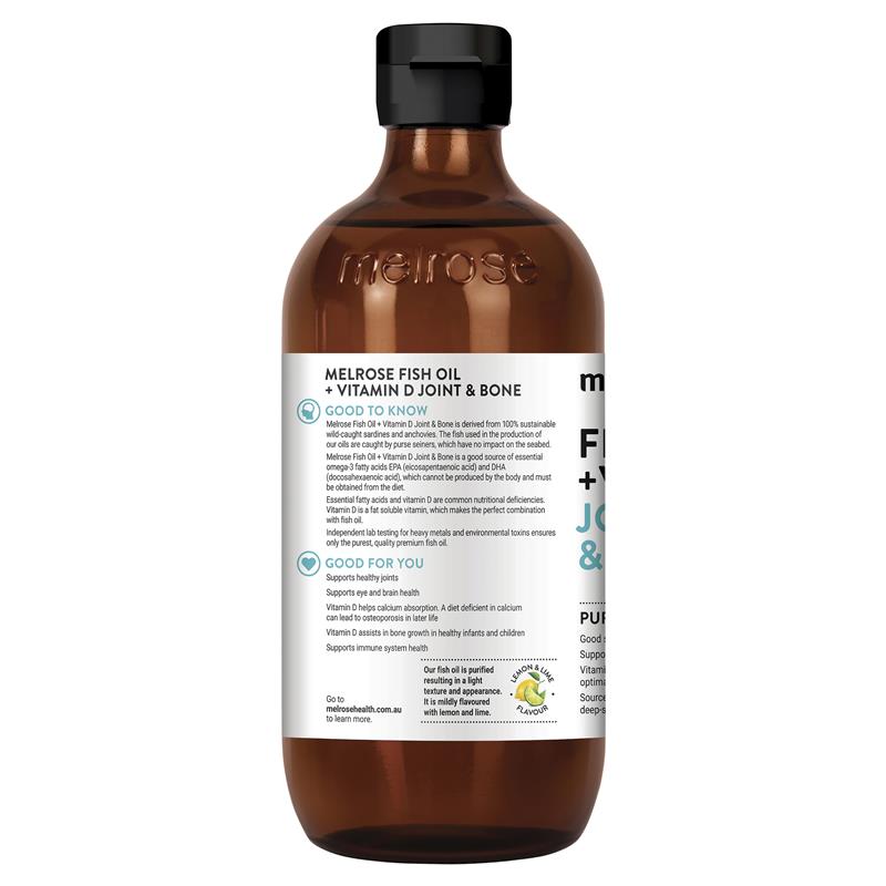 Dầu cá Melrose Omega + Vitamin D cho xương khớp 500ml 