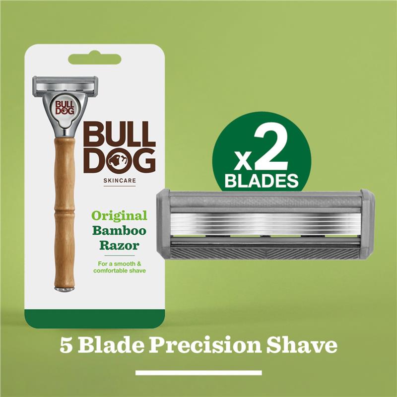Bulldog Original Bamboo Razor + 2 Blades