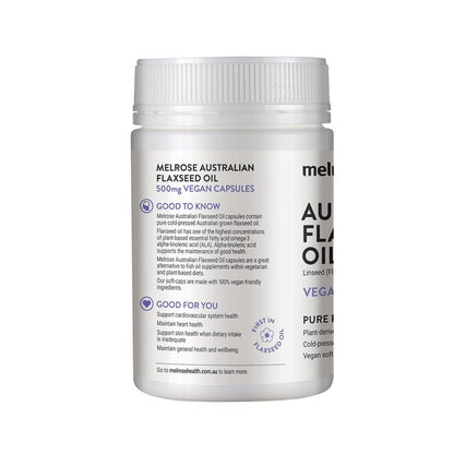 Melrose Organic Flaxseed Vegan 500mg 240 Viên Nang 