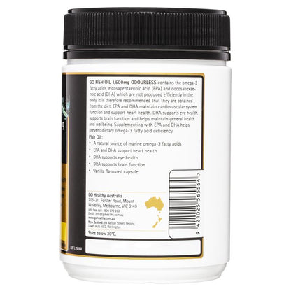 Dầu cá GO Healthy 1500mg không mùi 210 viên nang 