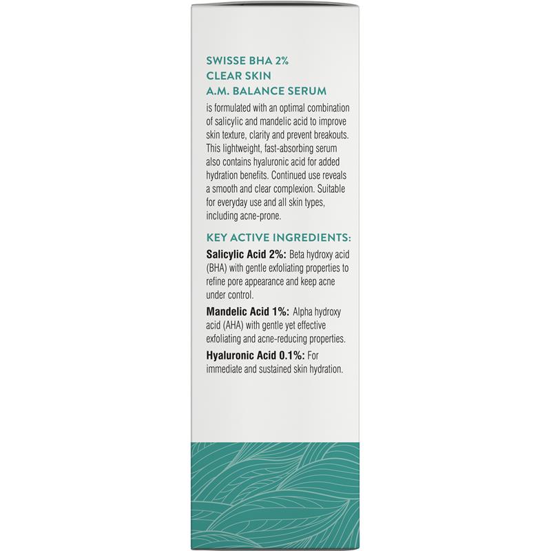 Swisse Skincare BHA 2% 清透肌肤 AM 平衡精华液 30ml 