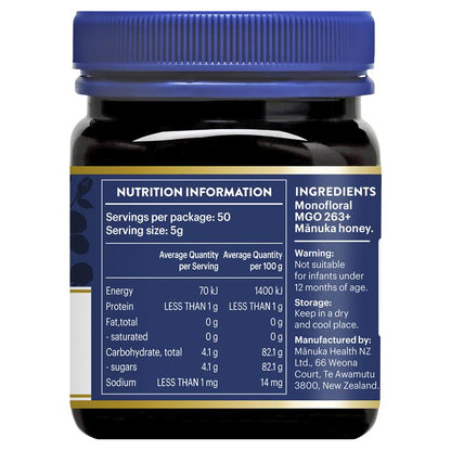 Manuka Health MGO263+ UMF10 Manuka Honey 250g