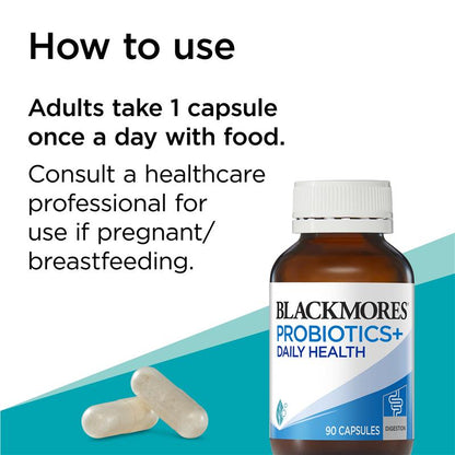 Blackmores 益生菌+ 每日健康肠道健康维生素 90 粒胶囊