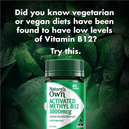 Nature's Own Activated Methyl B12 60 Mini Tablets