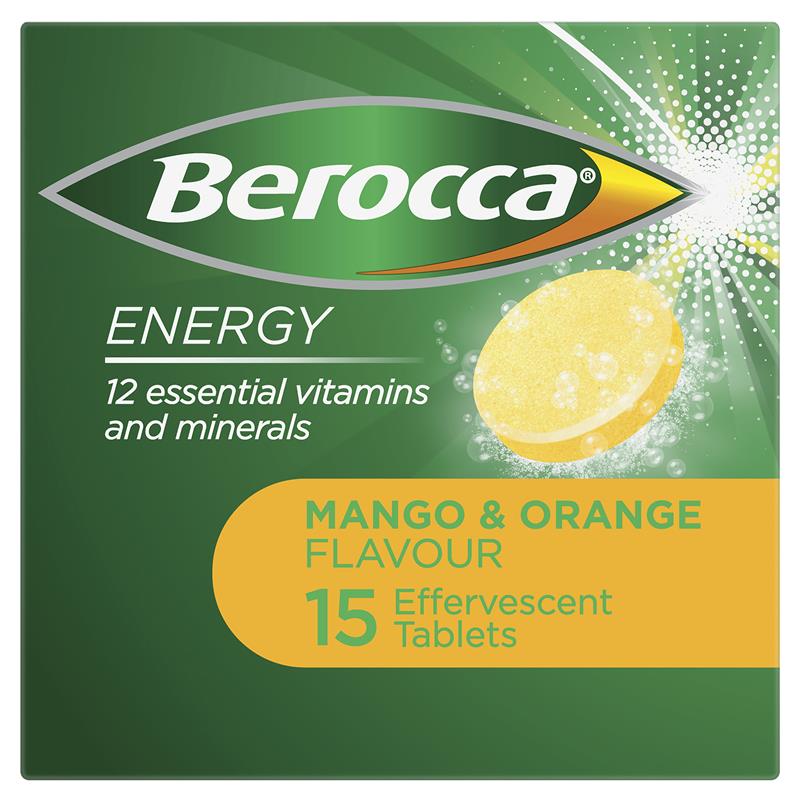 Berocca Energy 芒果橙味泡腾片 15 片