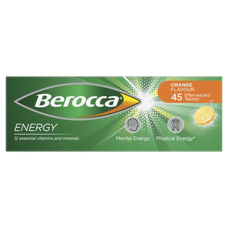 Berocca Energy Orange 45 Effervescent Tablets