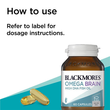 Dầu cá Blackmores Omega Brain High DHA 60 viên 